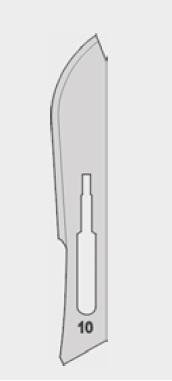 Лезо скальпеля фігура 10 стерильне, 100 шт./пак. Бренд: Zepf (Зепф).